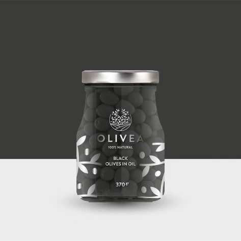 Оливки и оливковое масло - OLIVEA - Оливки чёрные в масле