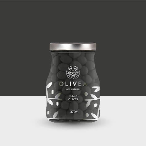 Оливки и оливковое масло - OLIVEA - Оливки чёрные с косточкой